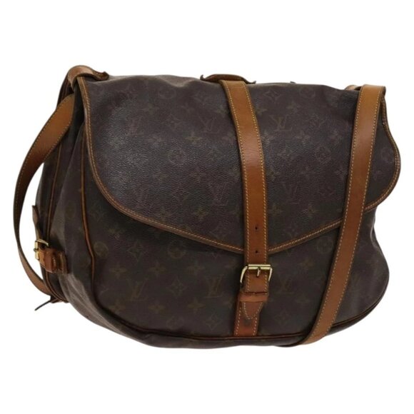 LOUIS VUITTON Monogram Saumur 35 Shoulder Bag M42254 LV Auth 138785 - Picture 1 of 15